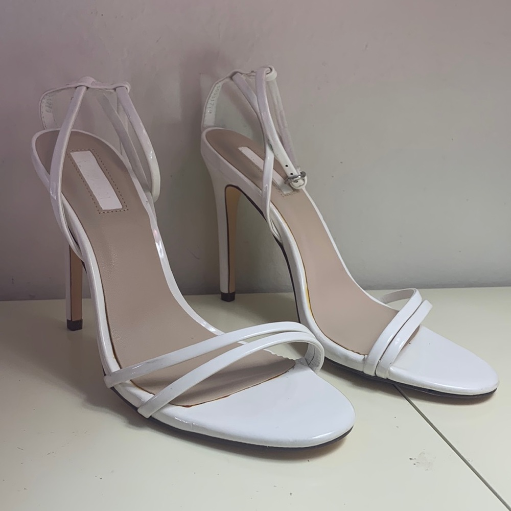 F21 White Heels